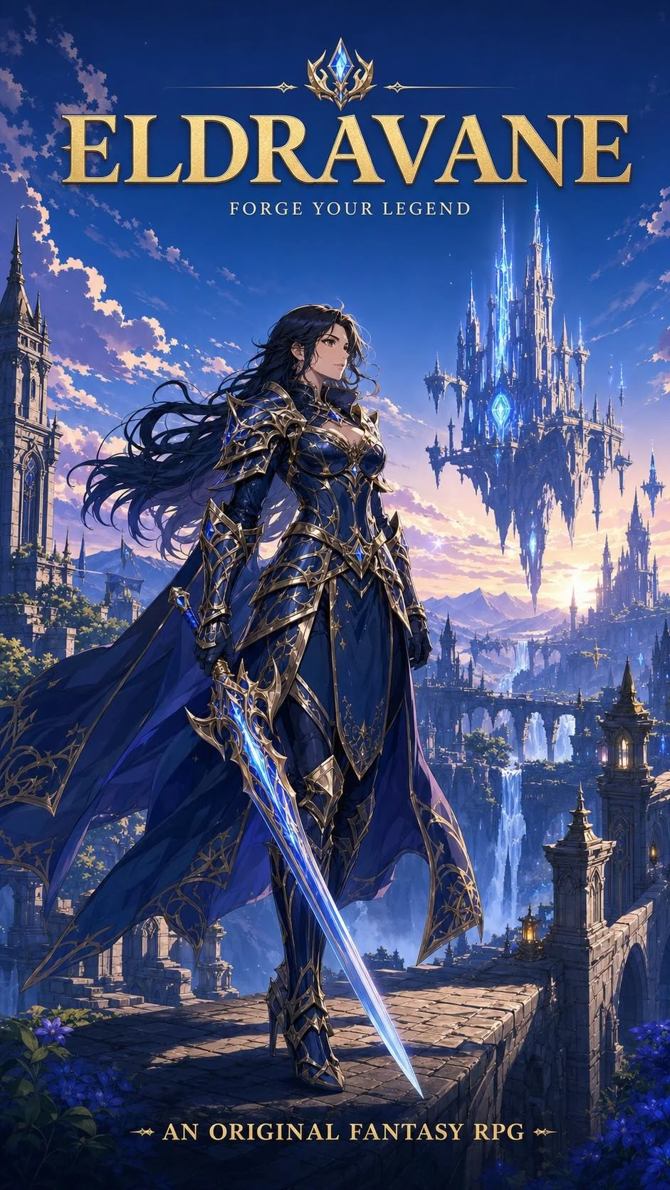 Eldravane fantasy role-playing game cover artwork